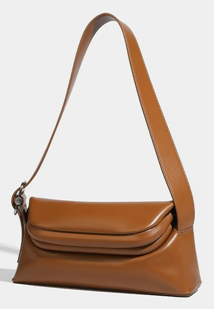 Slouchy PU Leather Shoulder Bag Women Trendy Hobo Bags Cute Crescent Crossbody Purse Top-handle Satchels Bag Tote Handbag