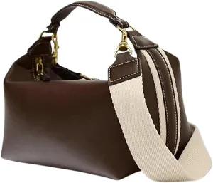 Slouchy PU Leather Underarm Crescent Hobo Bags Women Trendy Crossbody Purse Satchels Shoulder Bag Top-handle Tote Handbag