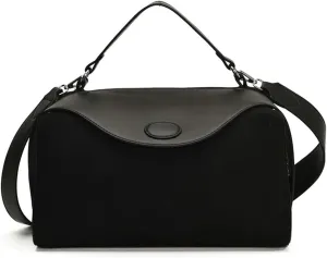 Slouchy Suede Crescent Shoulder Bag Women Trendy Box Hobo Bags Crossbody Purse Cute Satchels Bag Top-handle Tote Handbag