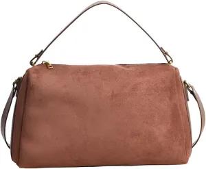 Slouchy Suede Tote Bags for Women Soft Faux Leather Satchels Large Shoulder Crossbody Purse Trendy Working Handbag