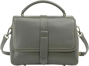 Small Genuine Leather Crossbody Shoulder Bags for Women Trendy Tote Handbags Purse Ladies Vintage Work Satchels