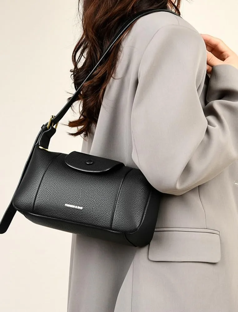 Small Vegan Leather Crossbody Bag for Women Trendy Dumpling Tote Shoulder Purses Ladies Chic Handbags Satchels