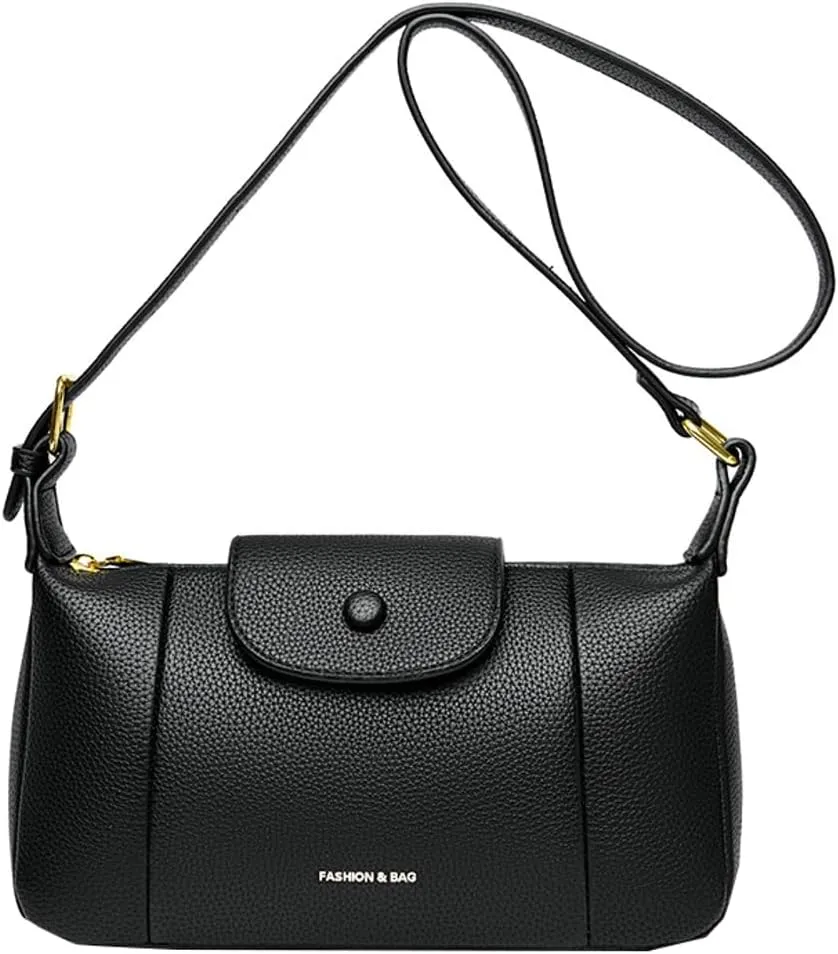 Small Vegan Leather Crossbody Bag for Women Trendy Dumpling Tote Shoulder Purses Ladies Chic Handbags Satchels