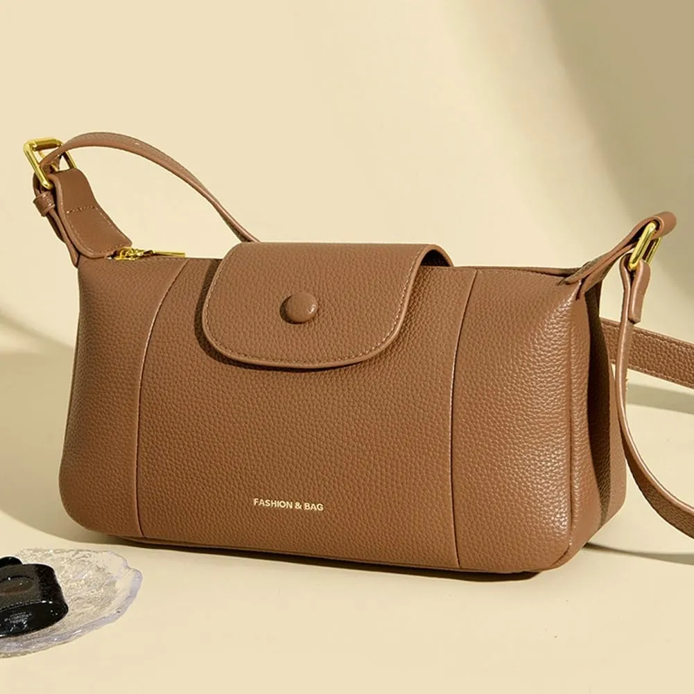 Small Vegan Leather Crossbody Bag for Women Trendy Dumpling Tote Shoulder Purses Ladies Chic Handbags Satchels