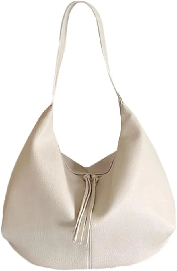Soft Vegan Leather Shoulder Bag for Women Large Crossbody Tote Bag Ladies Dumpling Top Handle Handbags Satchels