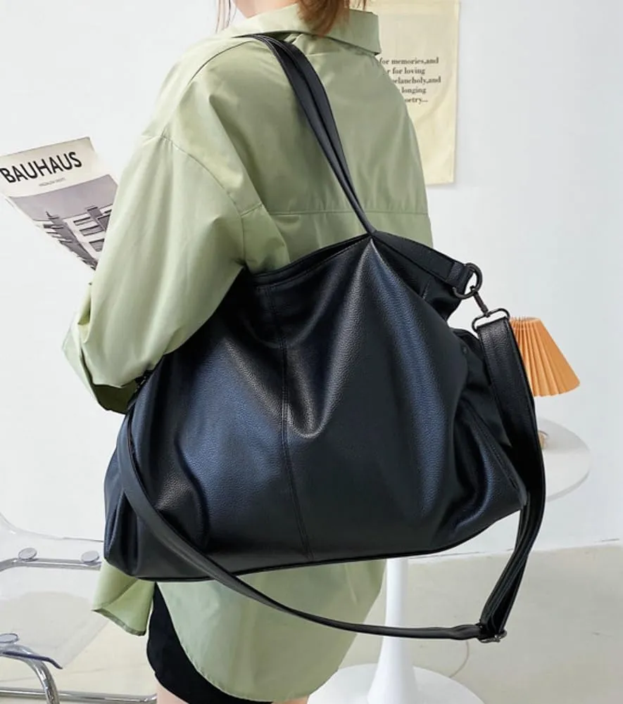 Soft Vegan Leather Tote Bags for Women Large Shoulder Crossbody Purse Casual Travel Working Handbags Satchels
