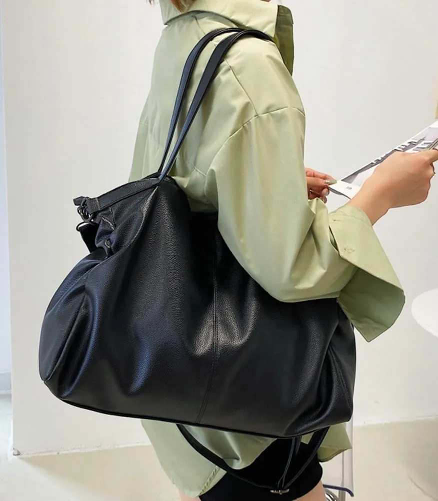 Soft Vegan Leather Tote Bags for Women Large Shoulder Crossbody Purse Casual Travel Working Handbags Satchels