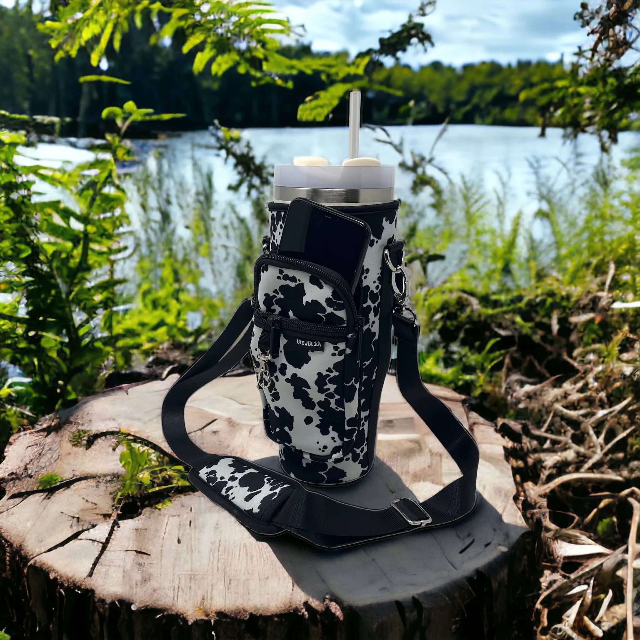 Stanley Tumbler Cross Body Bag | Cow Hide