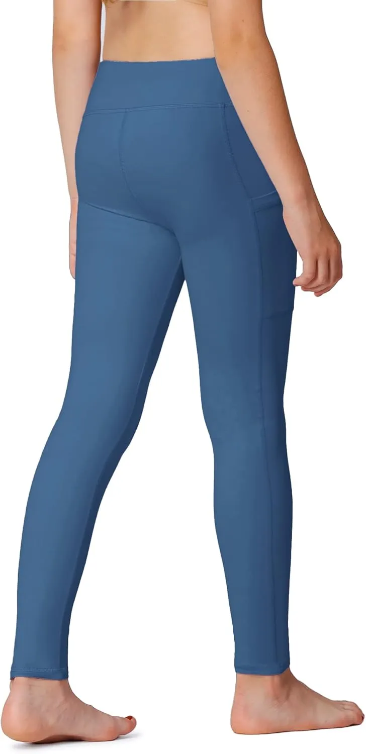 Stelle Girls' Athletic Leggings Kids Dance Running Yoga Pants Workout Active Dance Tights with Pockets