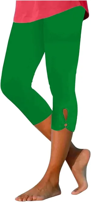 TARIENDY Capri Leggings for Women Tummy Control High Waisted Casual Yoga Pants Summer Lightweight Athletic Workout Capris