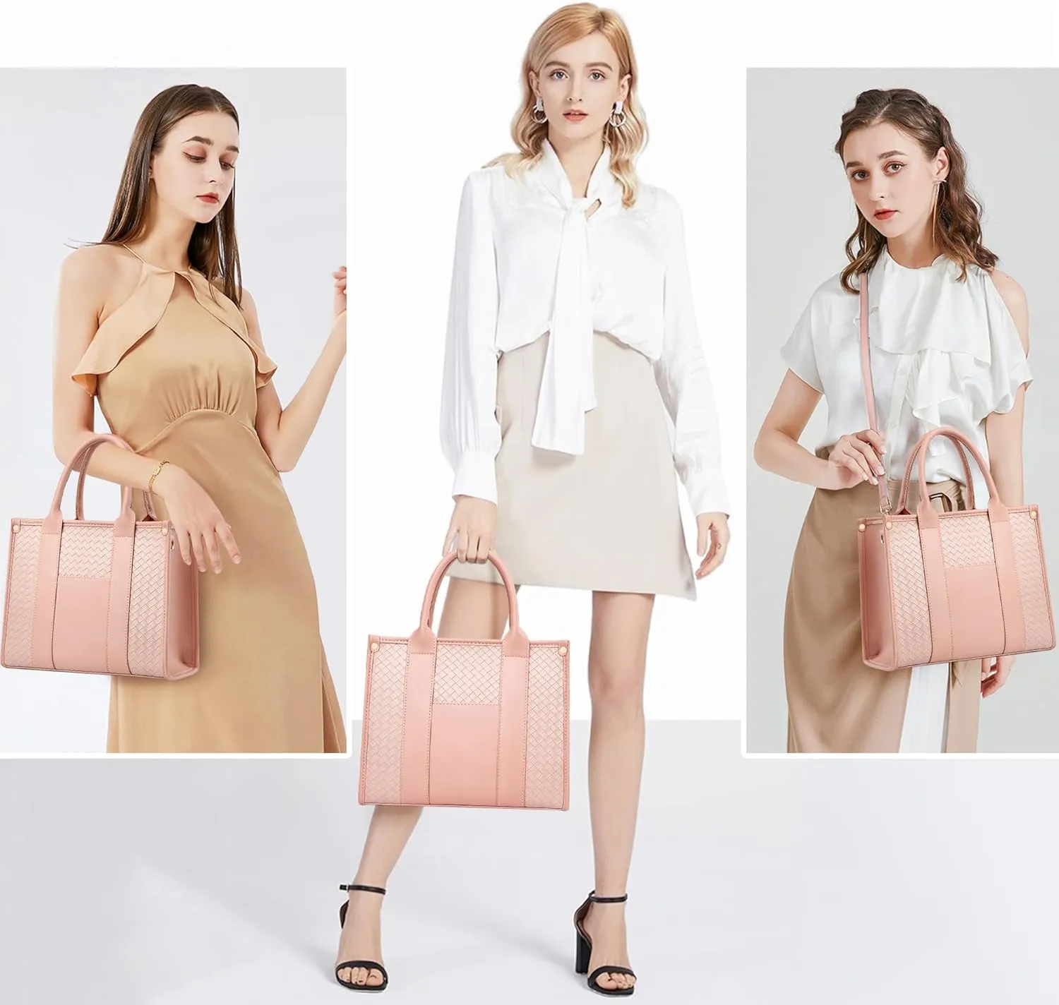 The Tote Bag Crossbody Purses for Women Shoulder Bag Handbags PU Leather Top Handle Bags with zipper