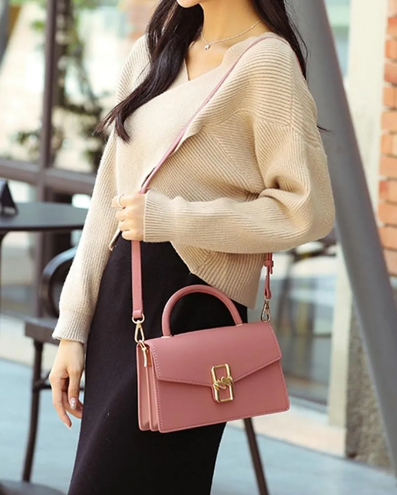 Top Handle Crossbody Bags for Women Leather Satchel Purses Trendy Shoulder Handbag Small Tote Purse Messenger Bag 2025