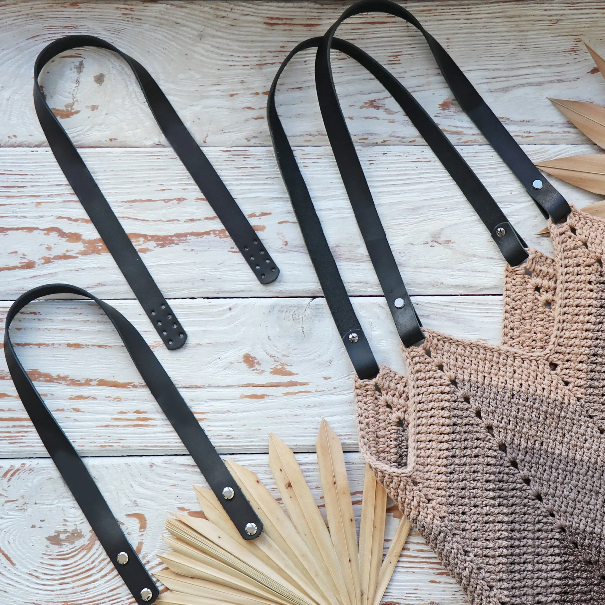Tote Leather Bag Straps, 2 colors