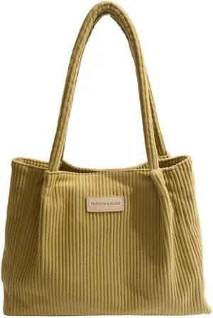 Trendy Corduroy Hobo Bags Women Crescent Crossbody Purse Slouchy Satchels Shoulder Bag Top-handle Travel Tote Handbag