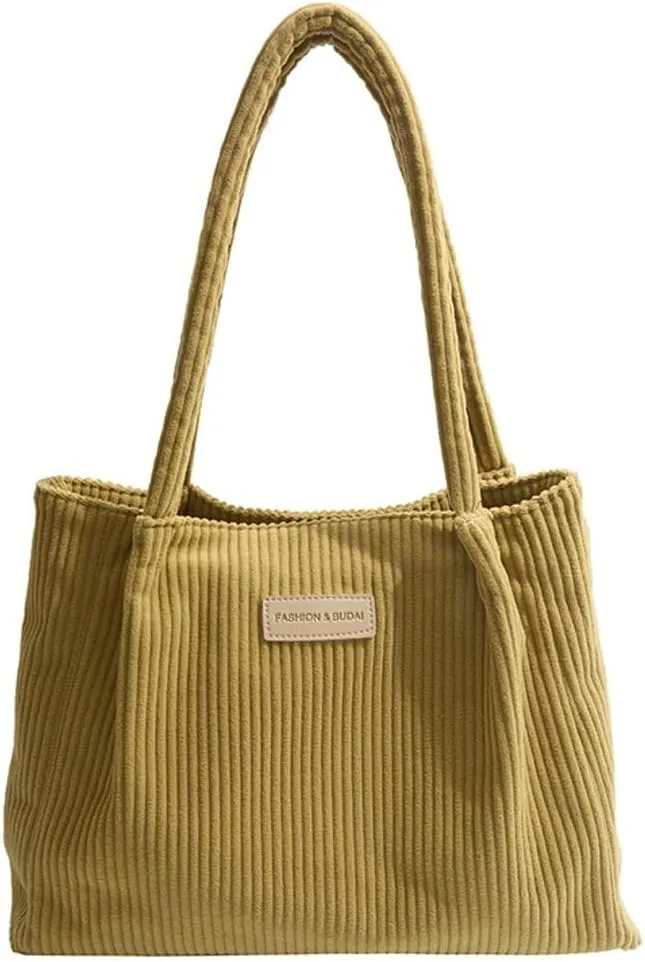 Trendy Corduroy Hobo Bags Women Crescent Crossbody Purse Slouchy Satchels Shoulder Bag Top-handle Travel Tote Handbag