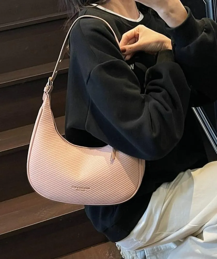 Trendy Crescent Shoulder Bag for Women Y2k Vegan Leather Tote Purses Small Handbags Ladies Dumpling Satchels