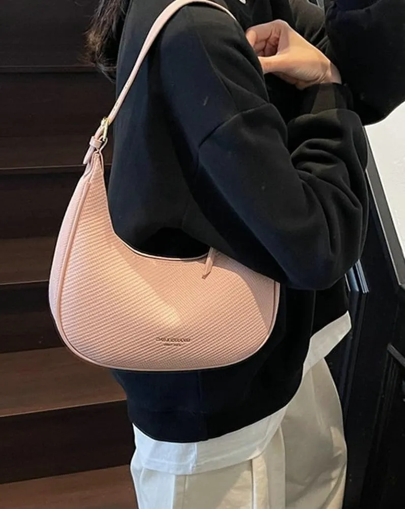 Trendy Crescent Shoulder Bag for Women Y2k Vegan Leather Tote Purses Small Handbags Ladies Dumpling Satchels