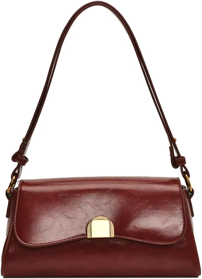 Trendy Shoulder Crossbody Bag for Women Y2k Vegan Leather Tote Purses Small Handbags Ladies Underarm Satchels