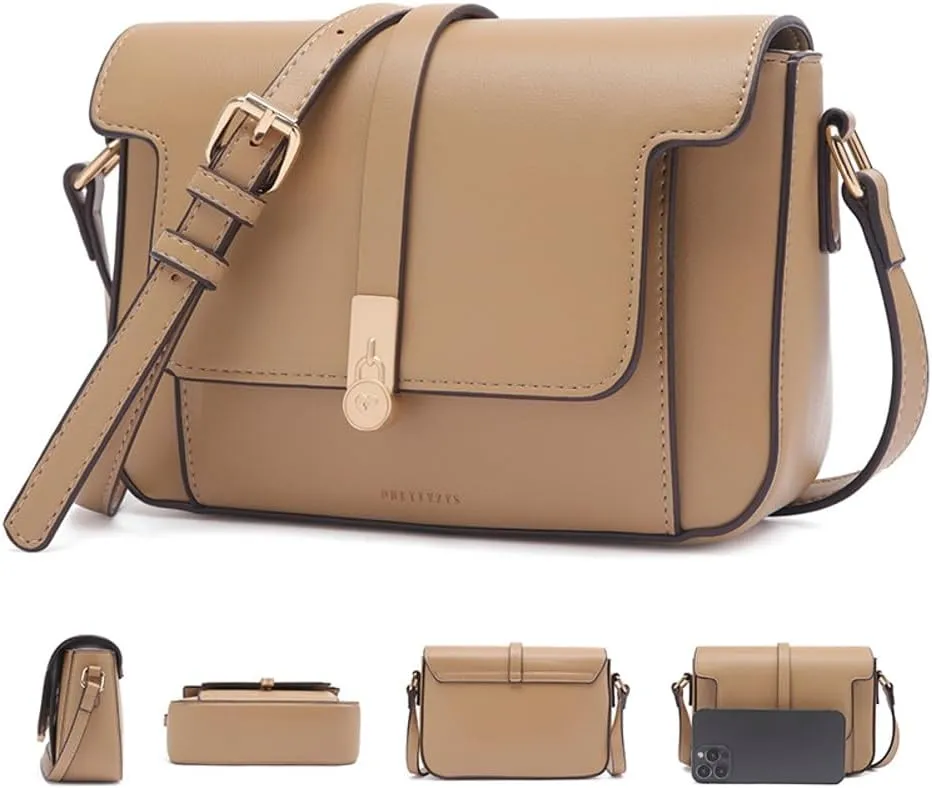 Trendy Vegan Leather Crossbody Bags for Women Small Shoulder Tote Purse Handbags Casual Working Satchels 2025