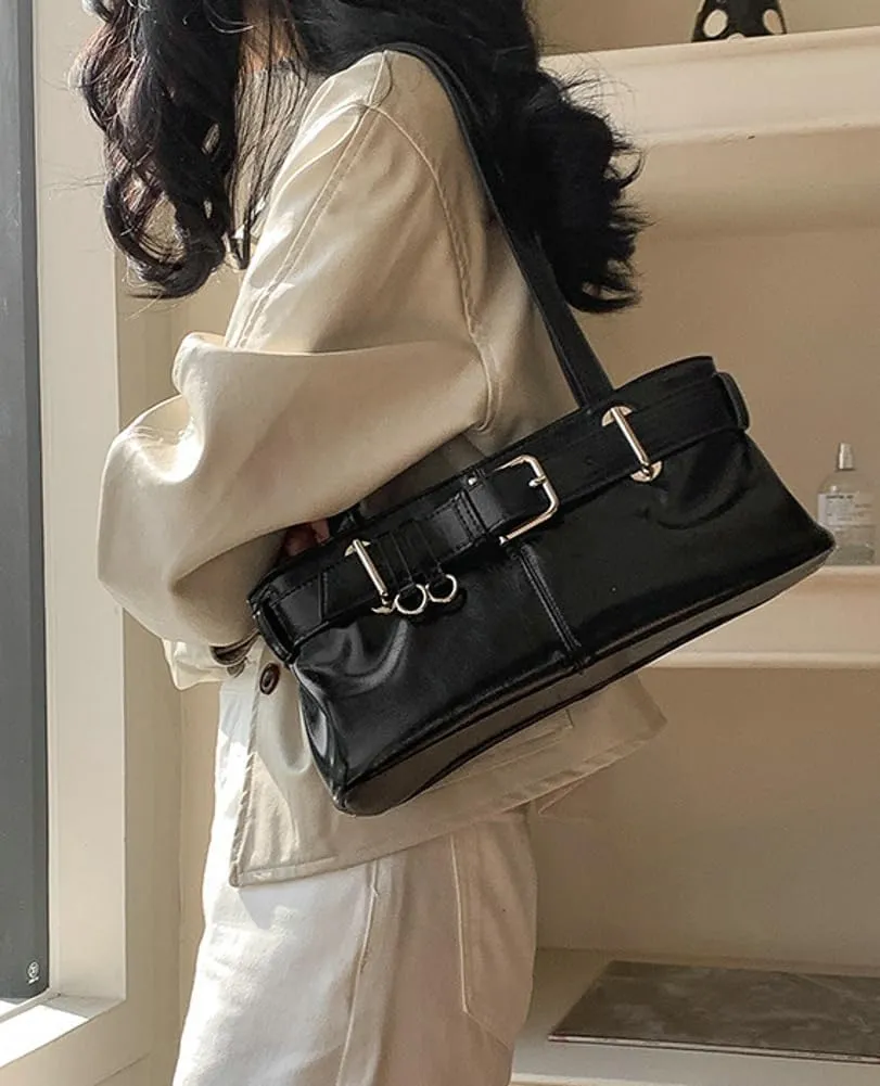 Trendy Vegan Leather Shoulder Bag for Women Large Y2k Tote Purses Top Handle Handbags Underarm Satchels 2025