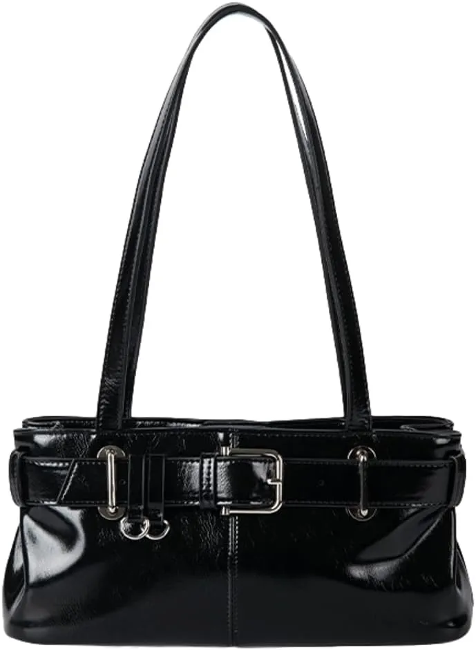 Trendy Vegan Leather Shoulder Bag for Women Large Y2k Tote Purses Top Handle Handbags Underarm Satchels 2025