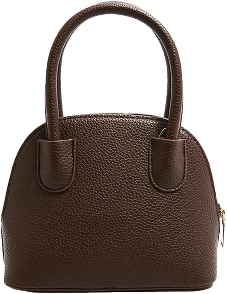 Trendy Vegan Leather Shoulder Bag for Women Small Y2k Crossbody Tote Purse Shell Handbags Top Handle Satchels