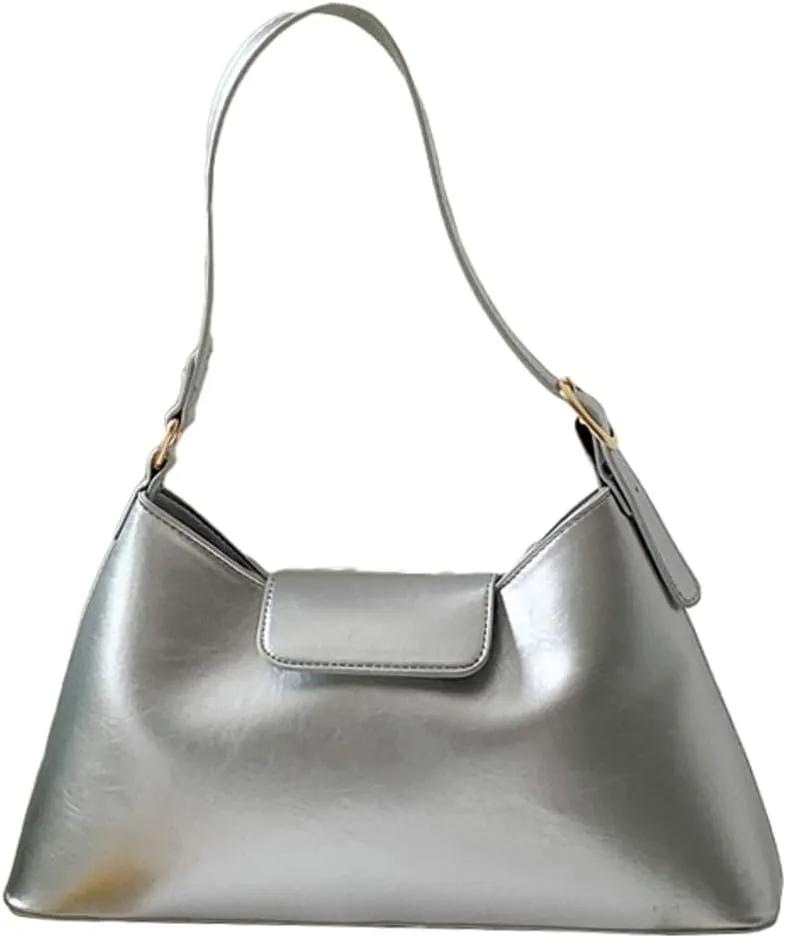 Trendy Vegan Leather Shoulder Tote Bag for Women Y2k Large Working Handbags Casual Ladies Top Handle Satchels
