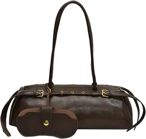 Vegan Leather Shoulder Bag for Women Top Handle Handbag Y2K Punk Large Tote Purse Trendy Underarm Satchels