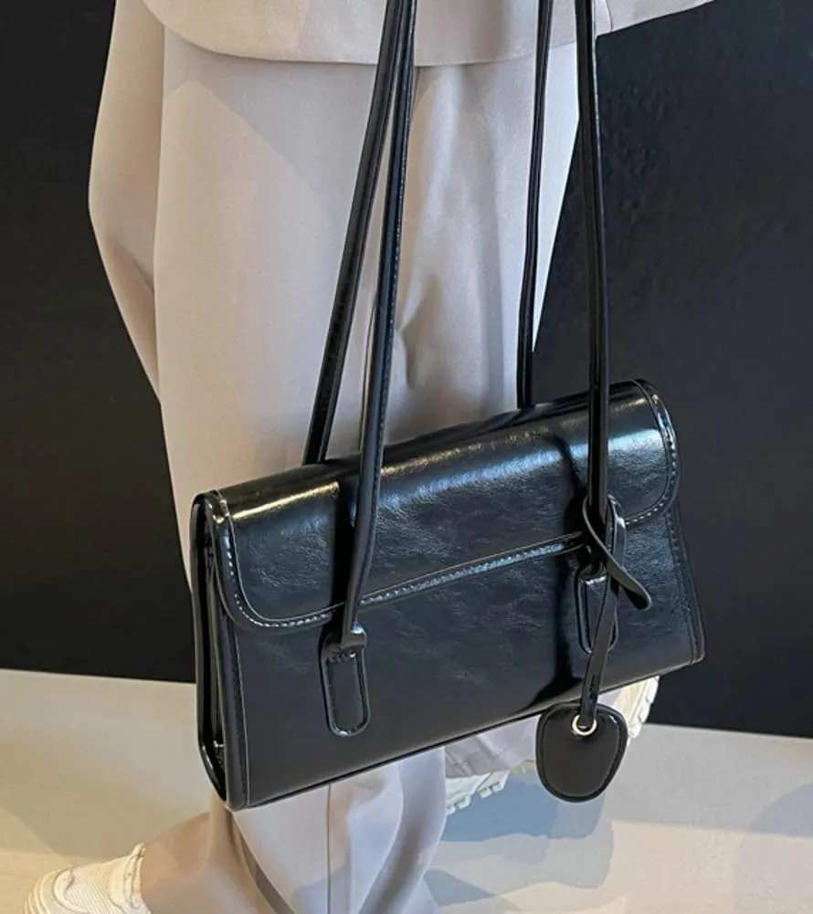 Vegan Leather Shoulder Bag for Women Trendy Y2k Tote Purses Small Handbags Ladies Top Handle Satchels