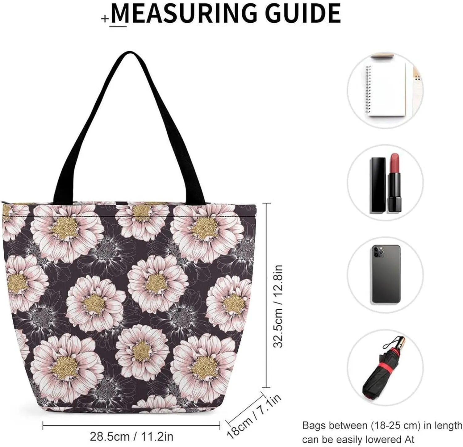 Vintage Lily Hibiscus Flowers Hobo Handbags With Zipper Women's Tote Handbags