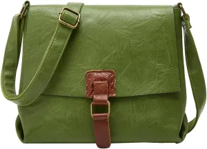 Vintage Shoulder Crossbody Purse for Women Soft Vegan Leather Tote Bag Casual Small Handbag Messenger Satchels