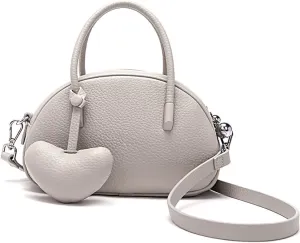 Vintage Small Crossbody Purse for Women Soft Vegan Leather Shoulder Tote Bag Cute Shell Handbags Clutch Satchels