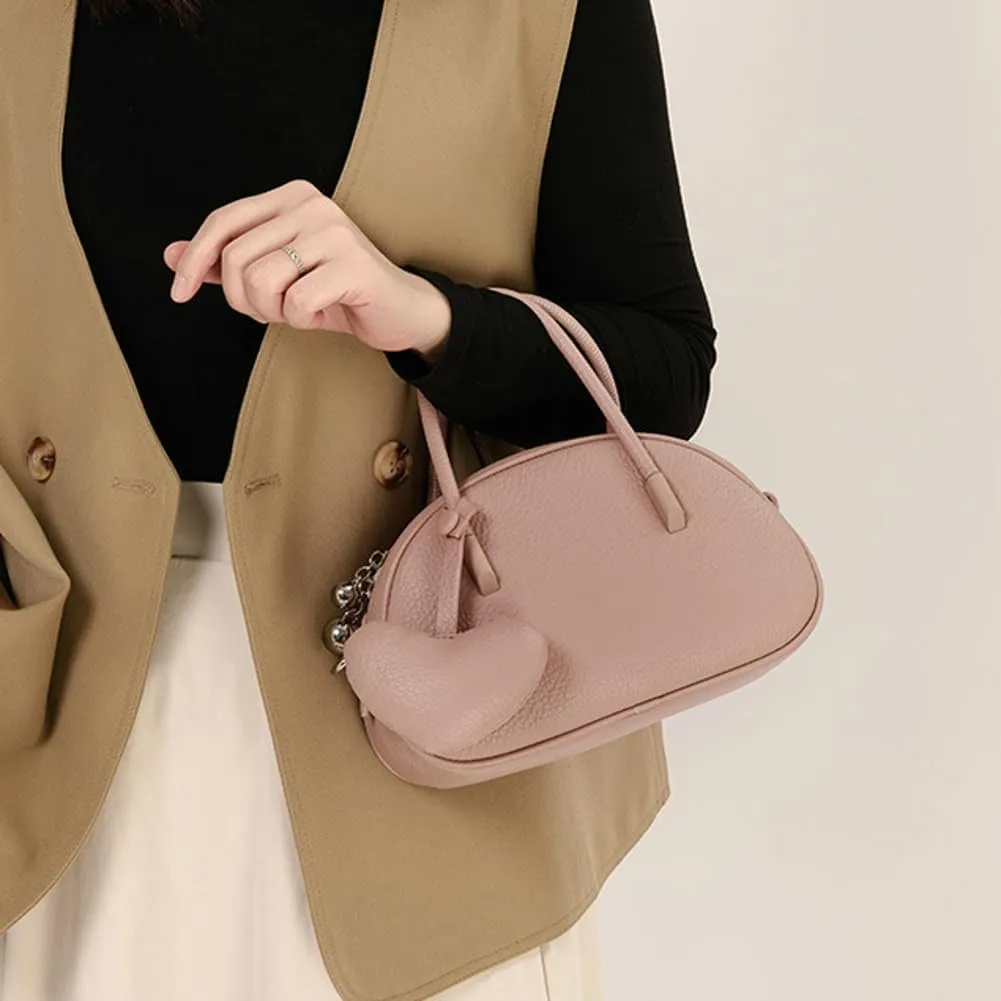 Vintage Small Crossbody Purse for Women Soft Vegan Leather Shoulder Tote Bag Cute Shell Handbags Clutch Satchels