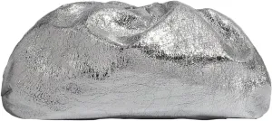 WDIRARA Women's Metallic Ruched Clutch Bag Evening Handbags Party Purses Cocktail Handbags