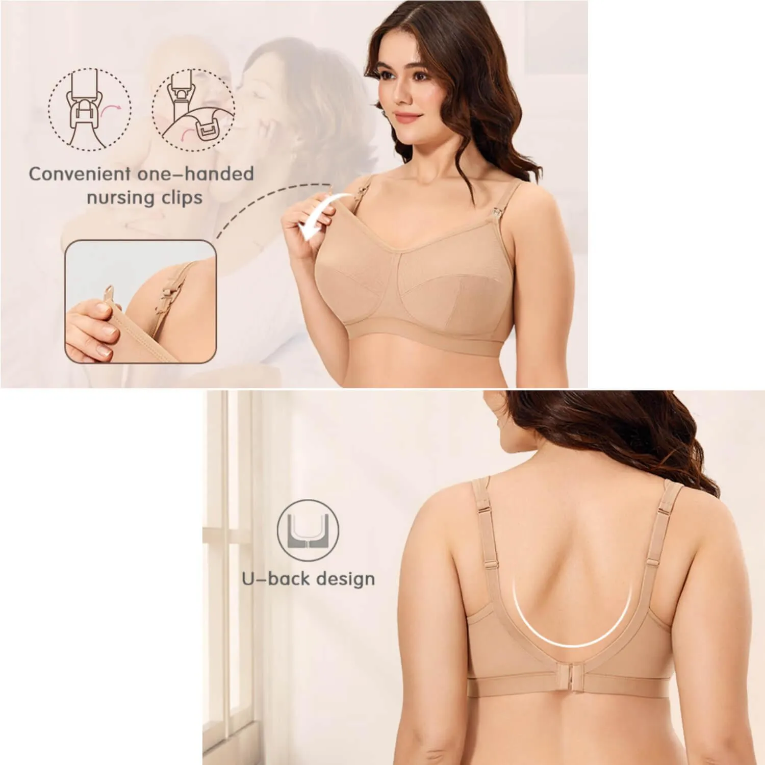 Wirefree Maternity Bras For Large Breasts