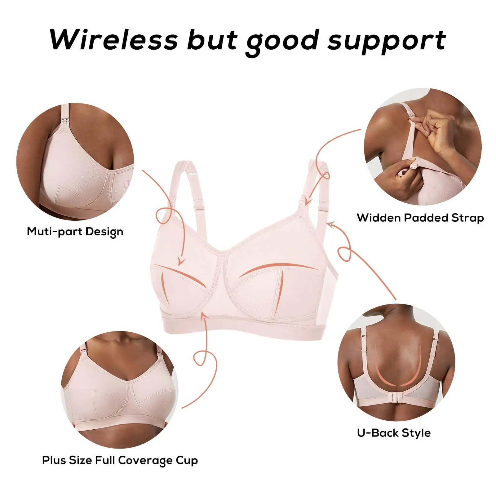 Wirefree Maternity Bras For Large Breasts