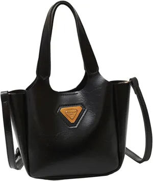 Women Bucket Bag Autumn Winter Shoulder Bag PU Leather Handbag Korean Styles Crossbody Bag Retro Messengers Bag