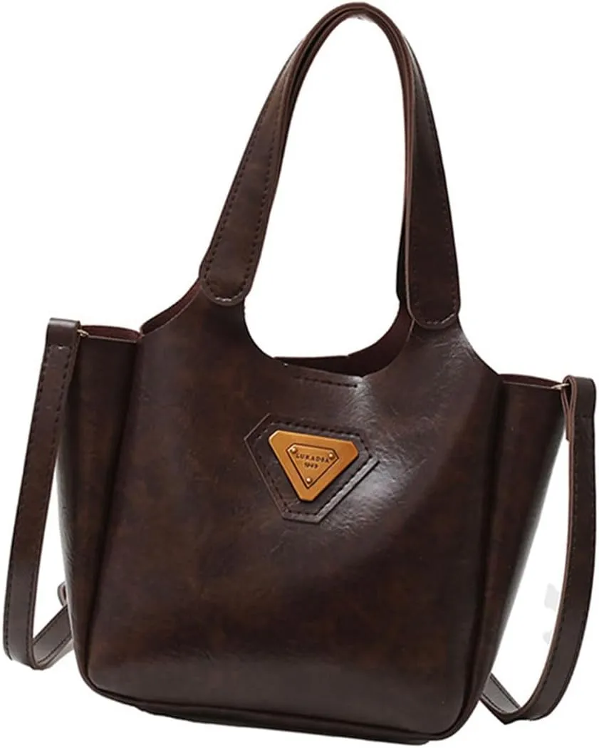 Women Bucket Bag Autumn Winter Shoulder Bag PU Leather Handbag Korean Styles Crossbody Bag Retro Messengers Bag