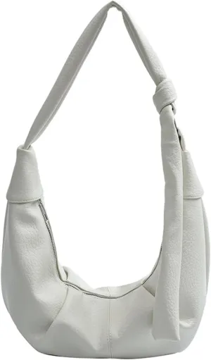 Women Dumplings Bag Large Capacity Shoulder Bag Pleated Crossbody Bag PU Leather Messenger Bag Top Handle Satchel