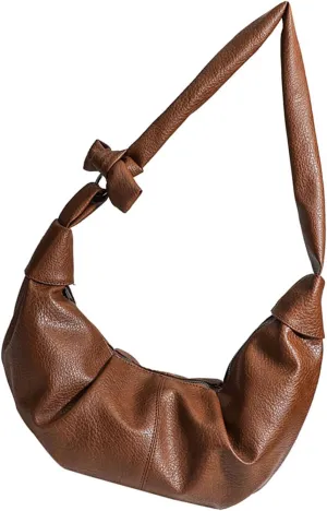 Women Dumplings Bag Large Capacity Shoulder Bag Pleated Crossbody Bag PU Leather Messenger Bag Top Handle Satchel