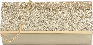 Women gold clutch Purses Formal Evening Bags Wedding Party Dressy Handbags Bridal Prom shoulder bag with chain