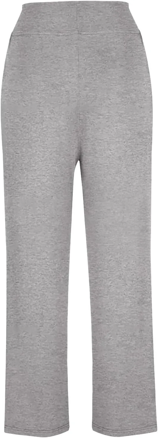 Women High Waist Yoga Trousers Solid Color Wide Leg Drawstring Casual Leggings Trendy Going Out Workout Yoga Pants