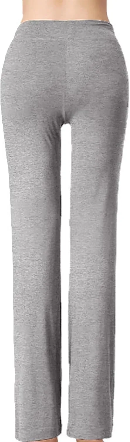 Women High Waist Yoga Trousers Solid Color Wide Leg Drawstring Casual Leggings Trendy Going Out Workout Yoga Pants