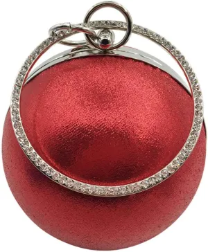 Women Round Ball Handbag Wedding Clutch Bag Bling Party Clutch Purses Evening Bag for Wedding Party