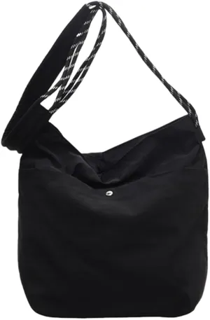 Women Shoulder Bag Japanese Styles Crossbody Bag Nylon Messengers Bag School Bag Large Capacity Bucket Bag for Travel