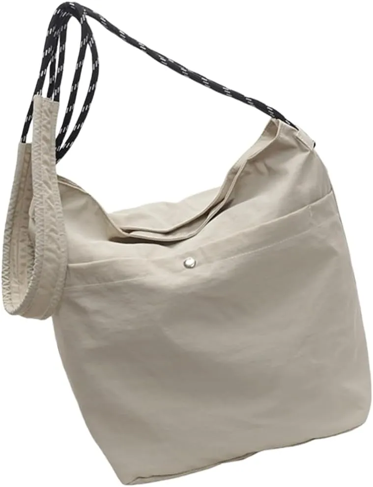 Women Shoulder Bag Japanese Styles Crossbody Bag Nylon Messengers Bag School Bag Large Capacity Bucket Bag for Travel