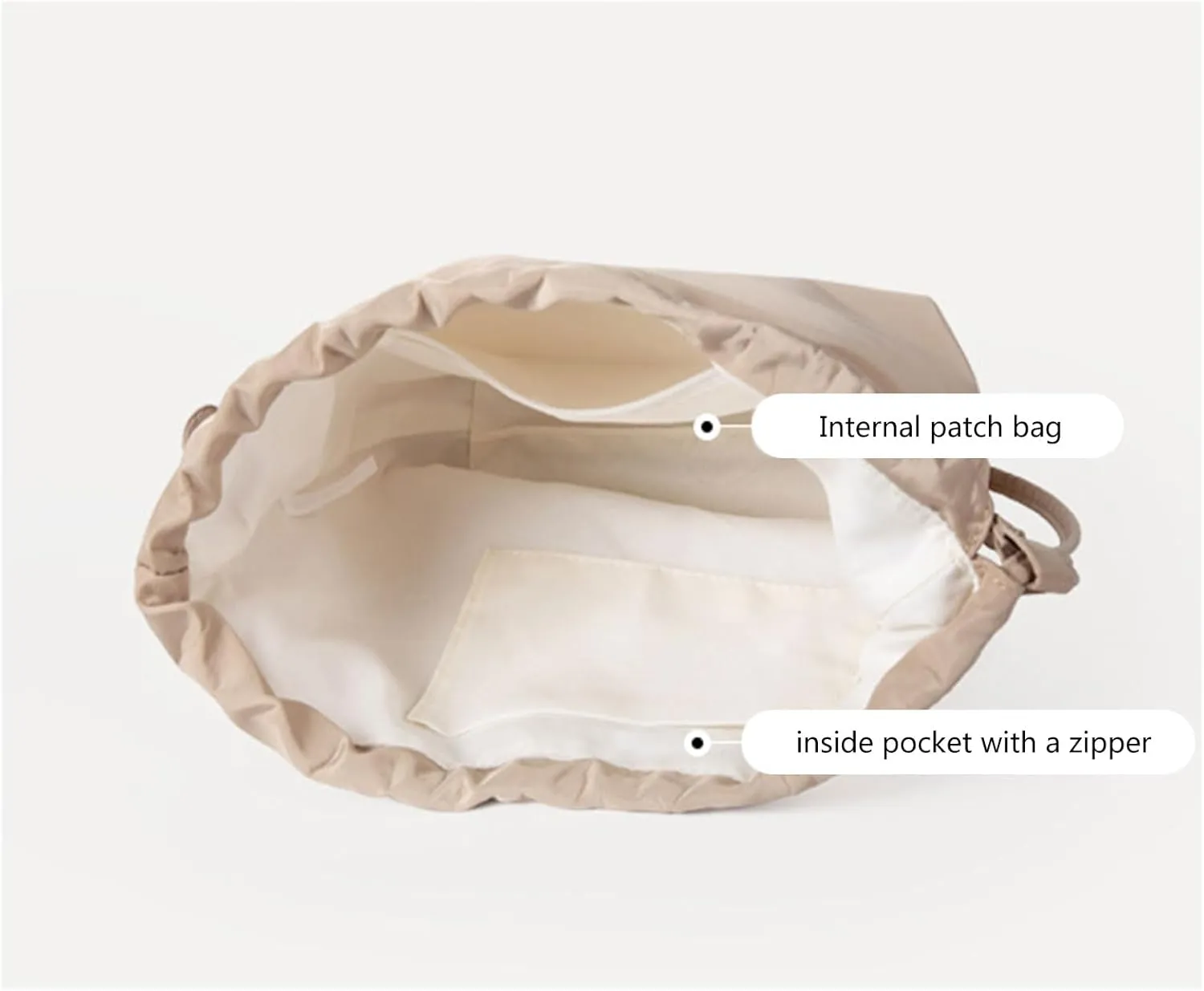 Women Shoulder Bag Pleated Bucket Bag Solid Color Crossbody Bag Korean Styles Messengers Bag Shopping Bag for Daily