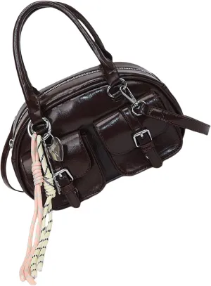 Women Shoulder Bag Stylish Top Handle Bag Crossbody Bag Ladies Satchel Bag PU Leather Handbag Simple Messengers Bag