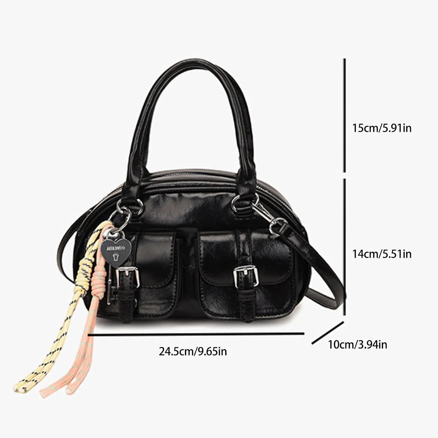 Women Shoulder Bag Stylish Top Handle Bag Crossbody Bag Ladies Satchel Bag PU Leather Handbag Simple Messengers Bag