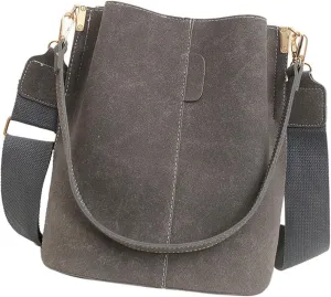 Women Shoulder Bag Trendy Handbag Autumn Winter Bucket Bag Retro Messengers Bag Casual Crossbody Bag for Daily Work